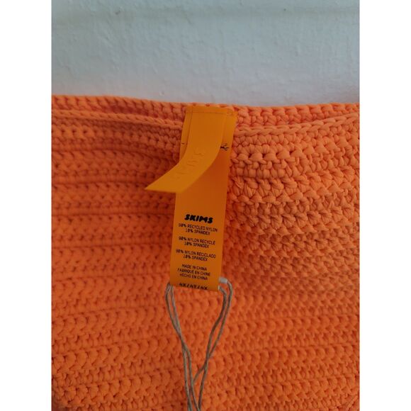 NWT SKIMS Crochet Swim Orange Bikini Bottom 4X Recycled Material Sold Out - Picture 5 of 5